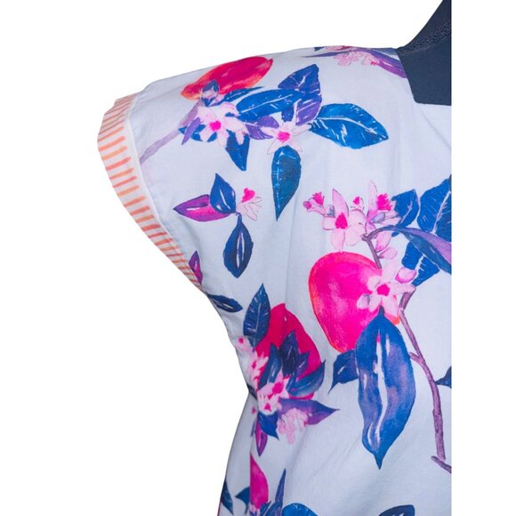 Brooke Wright Cotton Floral Print Apron Style Dress W/ Pockets M Artsy Resort - Picture 6 of 12